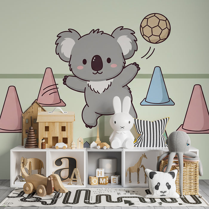 Tapety dla dzieci | Koala grający w piłkę nożną