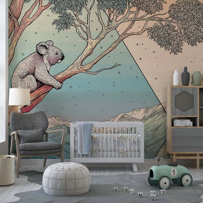 Papel de parede criança | Коала спокоен в омагьосан пейзаж