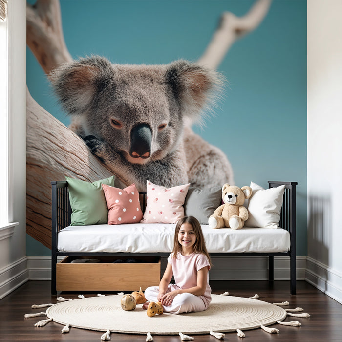 Papier peint chambre enfant | Koala paisible et nature australienne