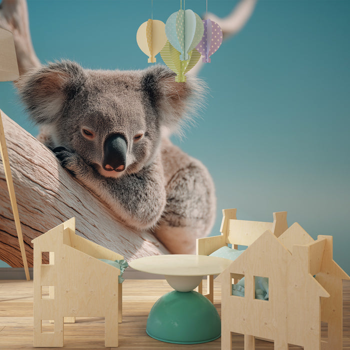 Papier peint chambre enfant | Koala paisible et nature australienne
