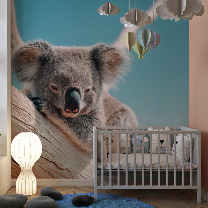 Papier peint chambre enfant | Koala paisible et nature australienne