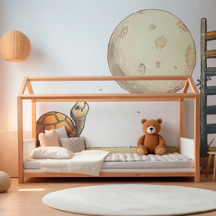 Papel pintado infantil | La tortuga y la luna