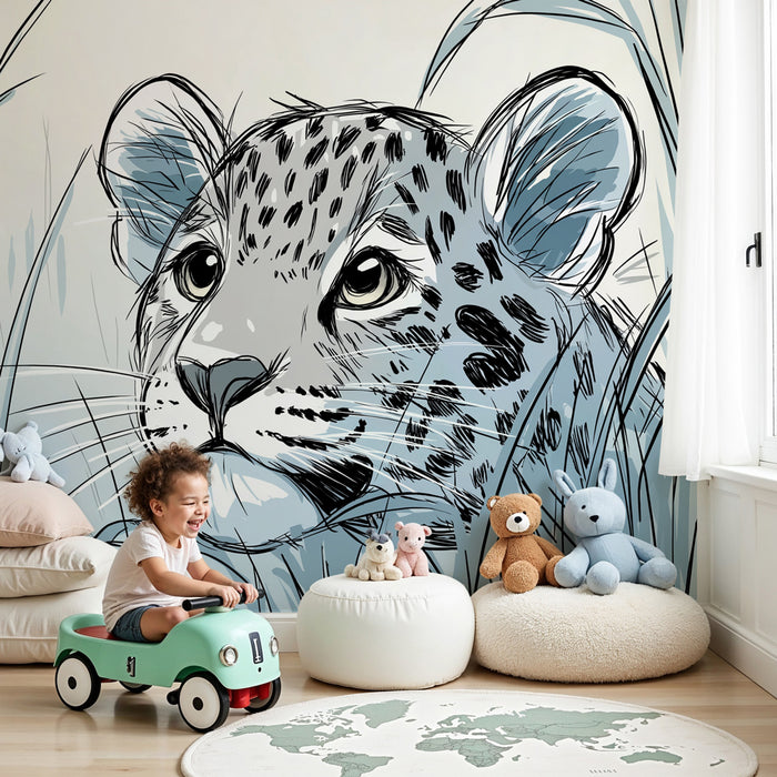 Papel de parede criança | Radovedni leopard v džungli