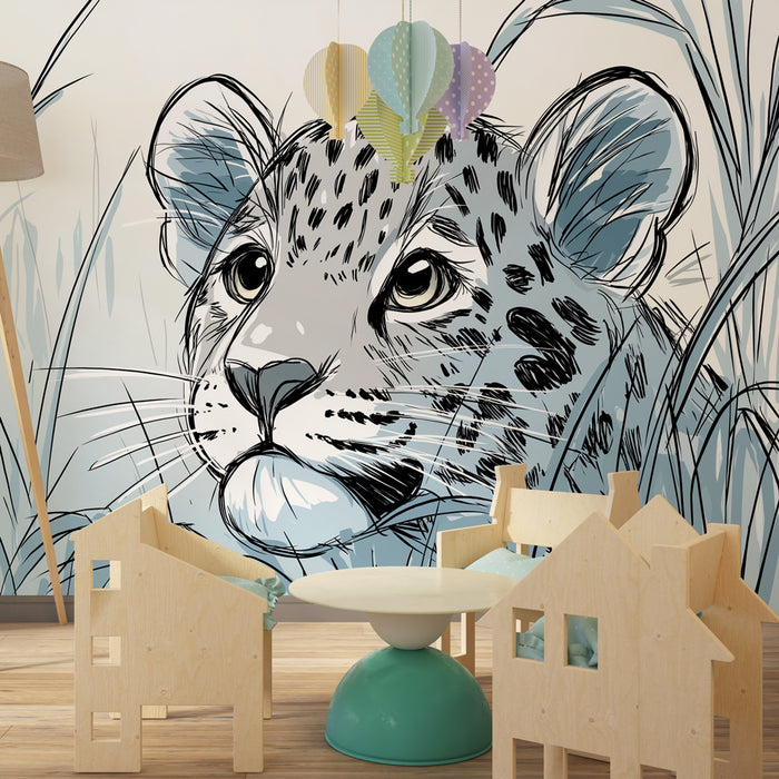 Papel de parede criança | Radovedni leopard v džungli
