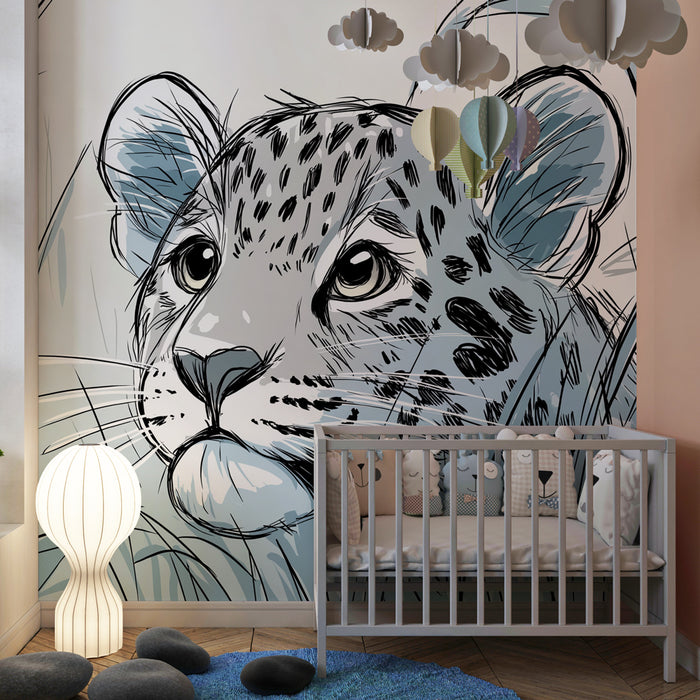 Papel de parede criança | Radovedni leopard v džungli