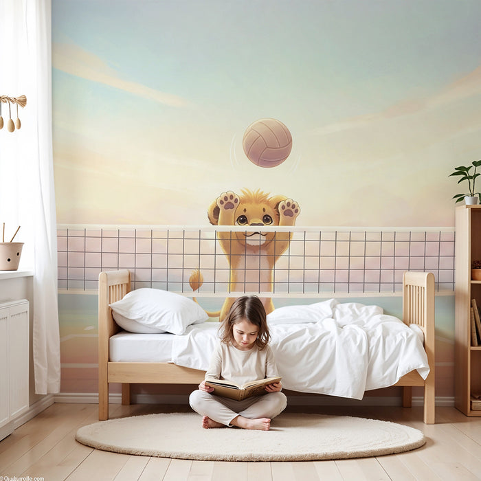 Tapet barnerom | Løve volleyballspiller