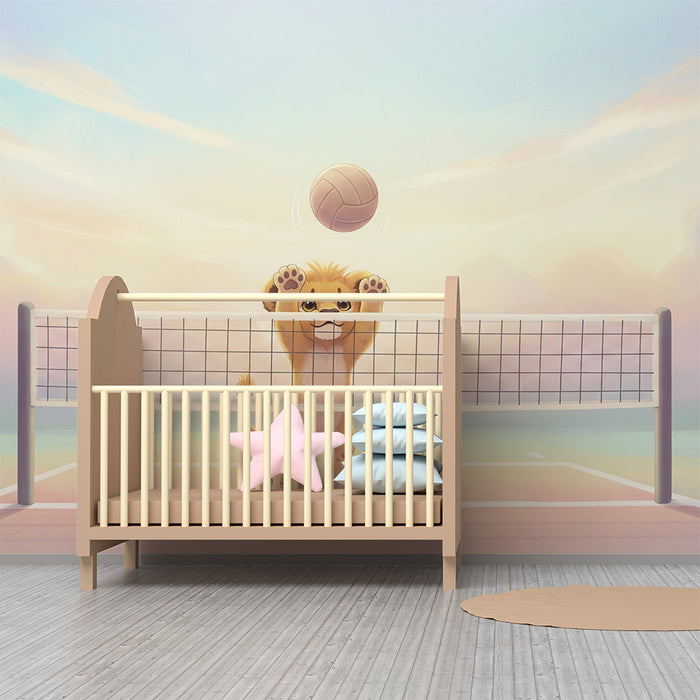 Tapet barnerom | Løve volleyballspiller