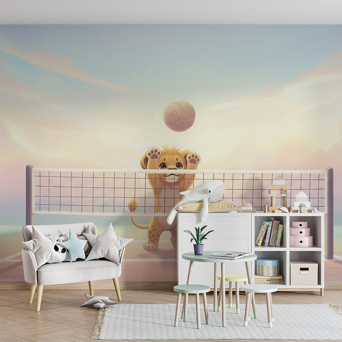 Tapet barnerom | Løve volleyballspiller