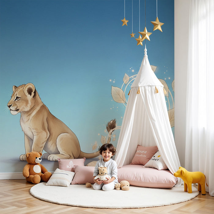 Gyermekszoba tapéta | Varázslatos oroszláncsörgés és elbűvölő levelek