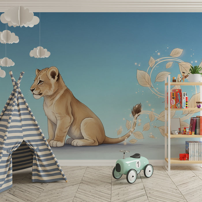 Gyermekszoba tapéta | Varázslatos oroszláncsörgés és elbűvölő levelek