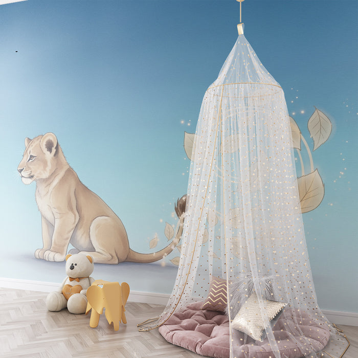 Gyermekszoba tapéta | Varázslatos oroszláncsörgés és elbűvölő levelek