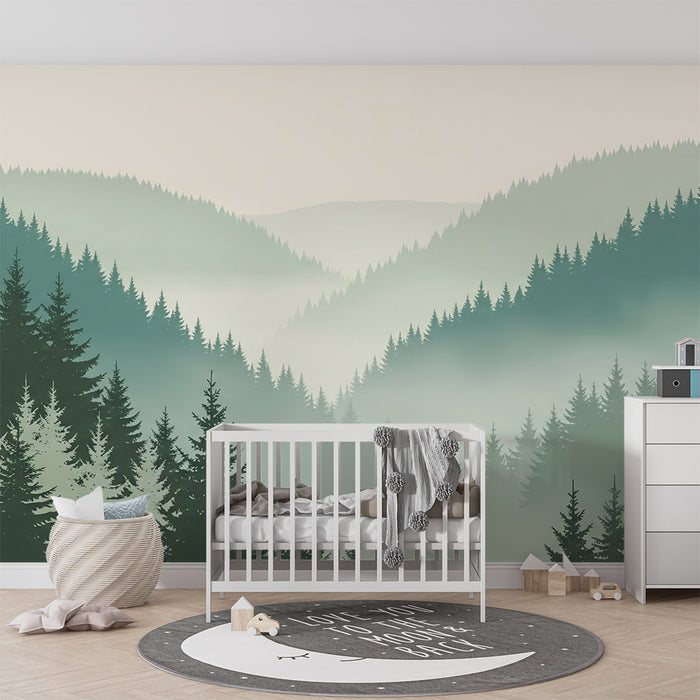 Barntapet | Underbar dimmig och fridfull skog