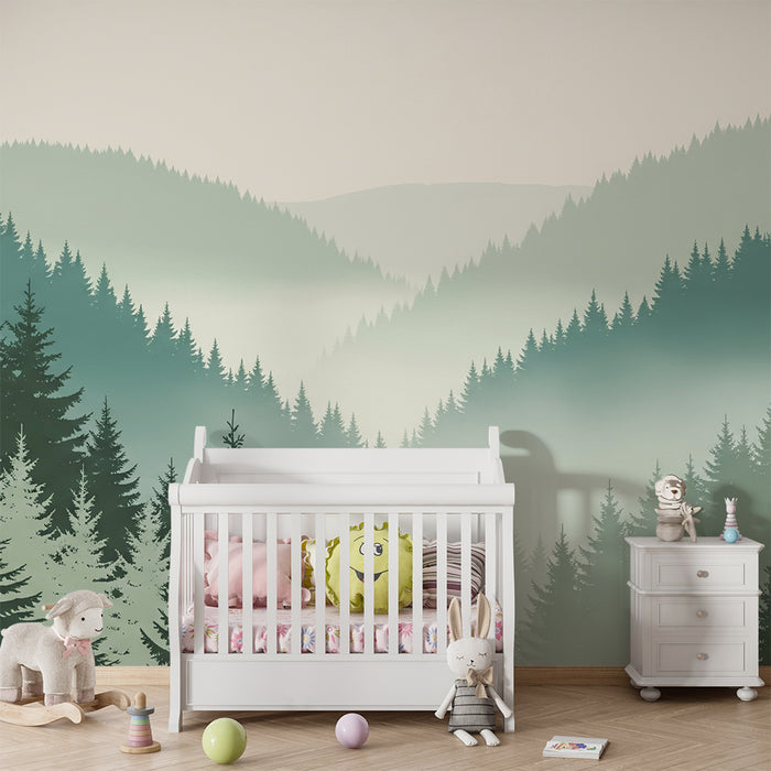 Barntapet | Underbar dimmig och fridfull skog