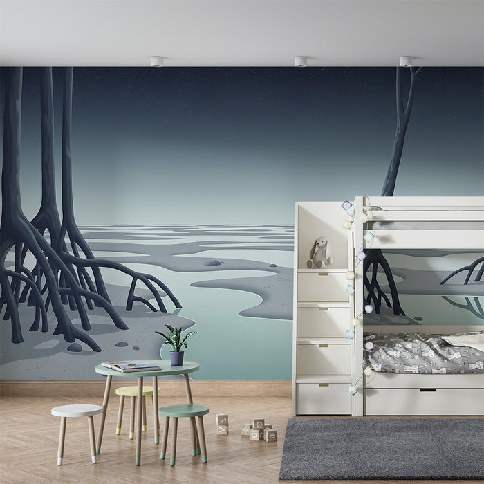Barnetapet | Beroligende mangroveskog med vannaktige reflekser
