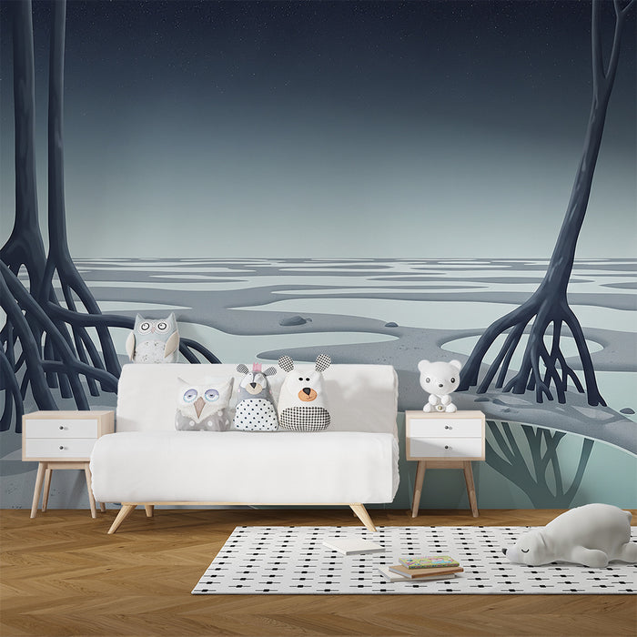Barnetapet | Beroligende mangroveskog med vannaktige reflekser