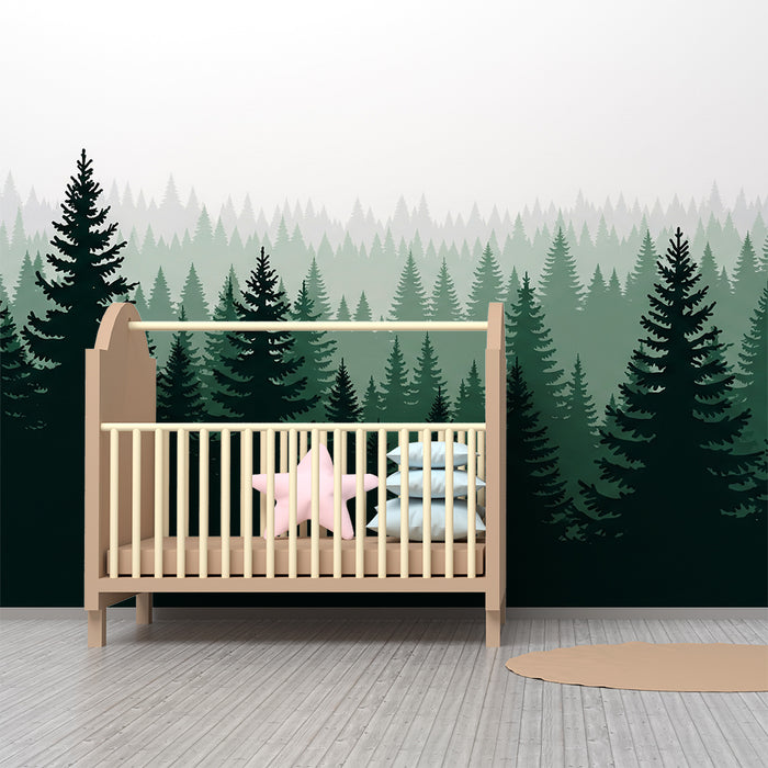 Barntapet | Massiv skog med majestätiska tallar