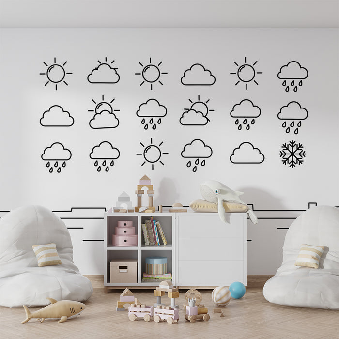 Barntapet | Roligt väder med sol, moln och regn