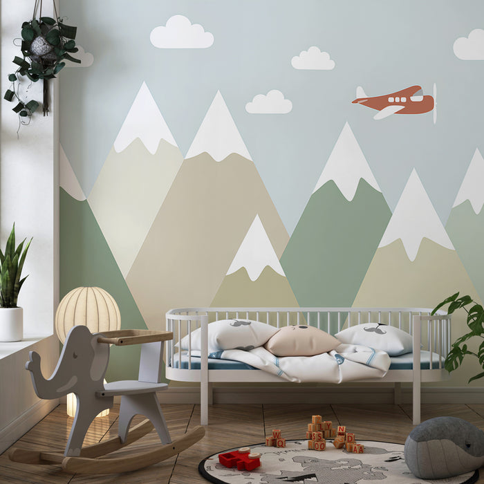 Kids room wallpaper | Rahu tekitavad mäed ja pilved
