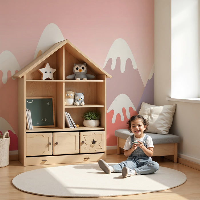 Papier de parede quarto criança | Montanhas coloridas ao entardecer
