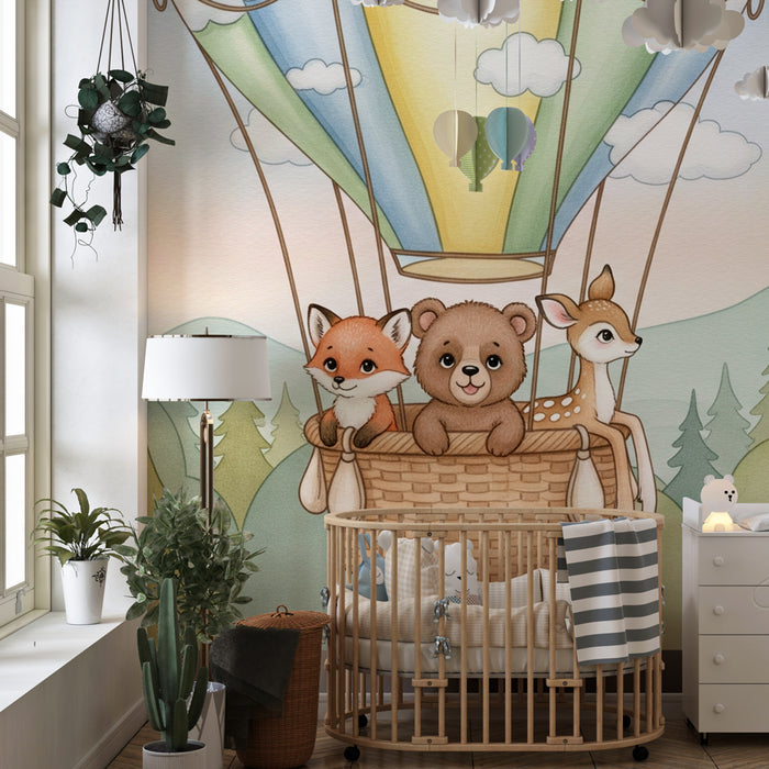 Tapety dla dzieci | Balon i przyjaciele z lasu