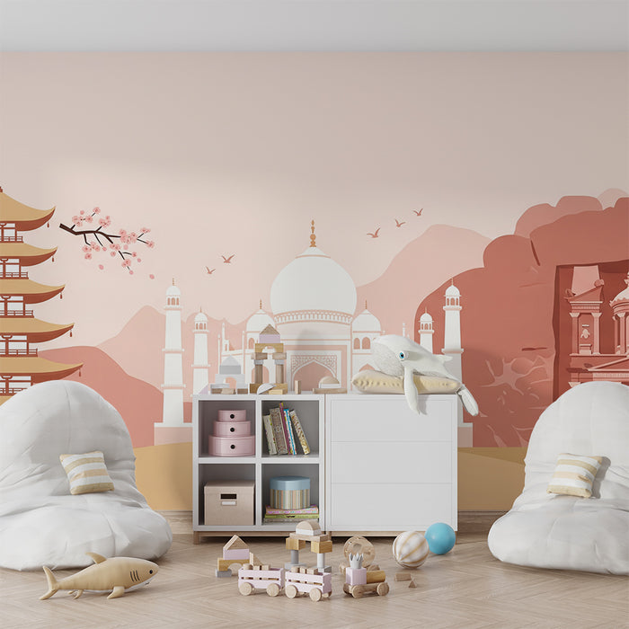 Papier peint chambre enfant | Monuments emblématiques et paysages inspirants
