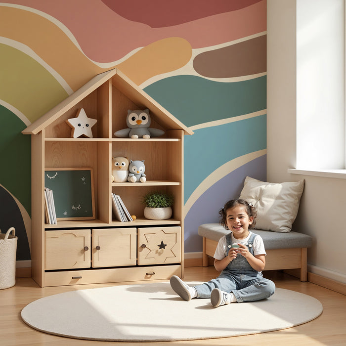 Papel pintado infantil | Diseños abstractos en colores suaves y armoniosos