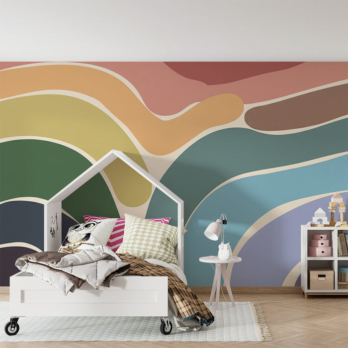 Papel pintado infantil | Diseños abstractos en colores suaves y armoniosos