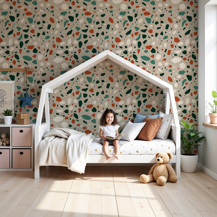 Kinderzimmer Tapete | Bunte und moderne Muster in organischen Formen