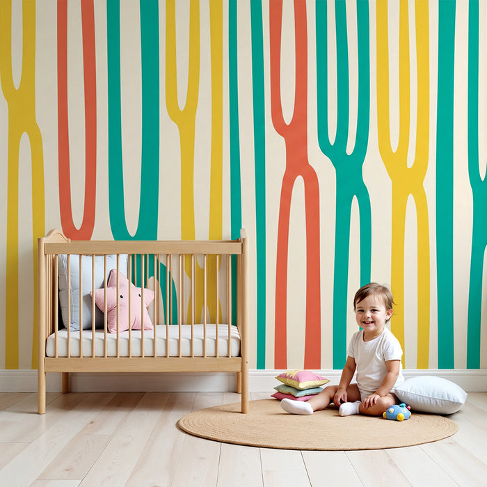 Tapet pentru camerele copiilor | Modele colorate și moderne pentru un decor jucăuș
