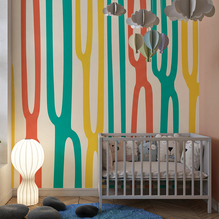 Tapet pentru camerele copiilor | Modele colorate și moderne pentru un decor jucăuș