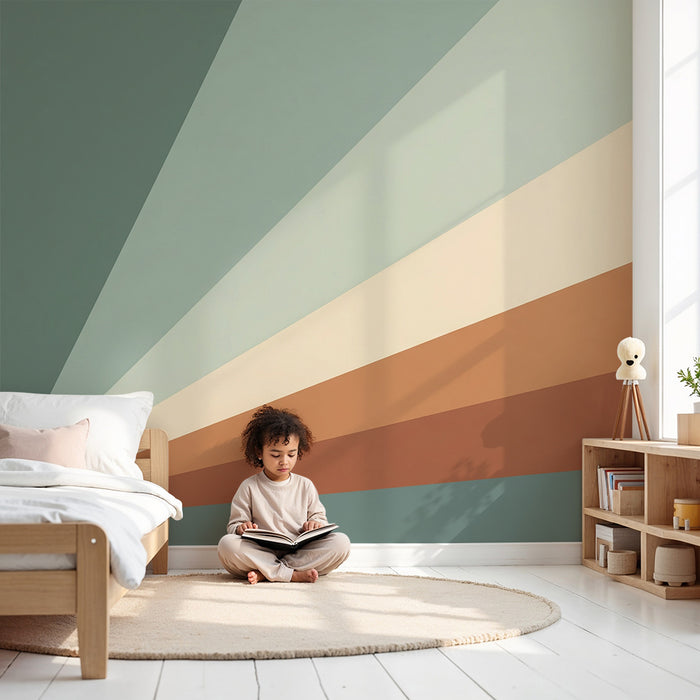 Behang kinderkamer | Zachte en rustige geometrische patronen