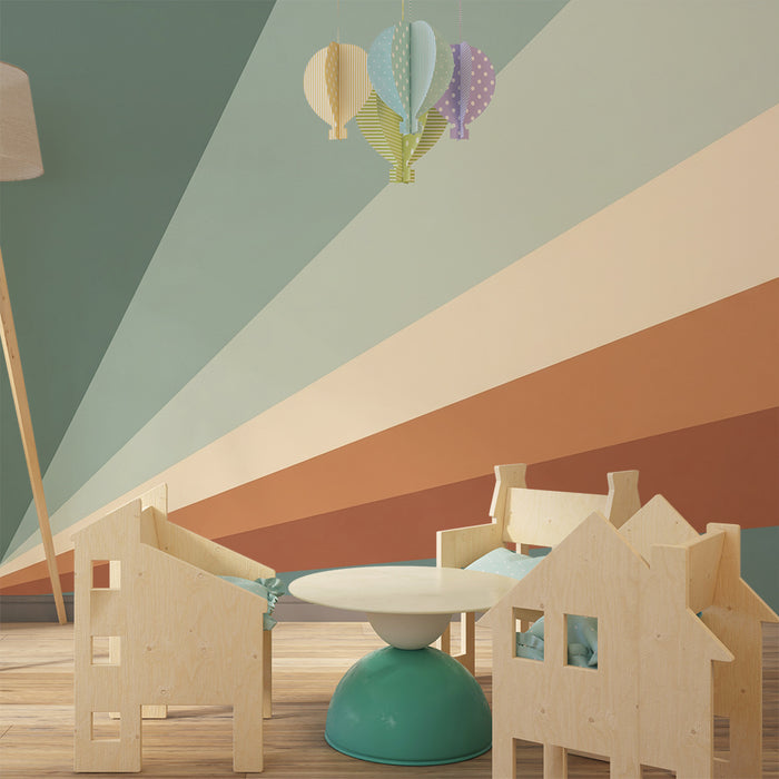 Behang kinderkamer | Zachte en rustige geometrische patronen
