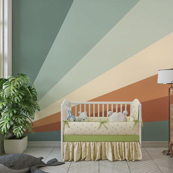Behang kinderkamer | Zachte en rustige geometrische patronen