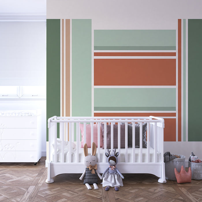Tapete za dječju sobu | Moderni geometrijski uzorci u nježnim bojama