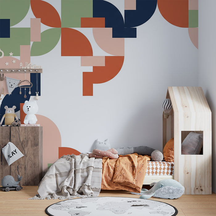 Tapet pentru cameră de copii | Modele geometrice colorate