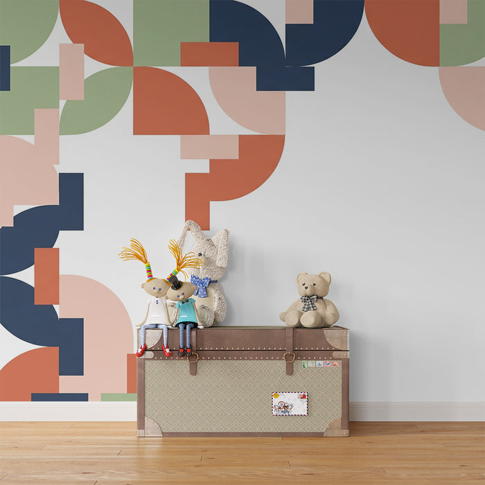 Tapet pentru cameră de copii | Modele geometrice colorate
