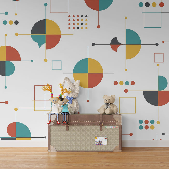 Dětská tapeta | Barevné a hravé geometrické motivy