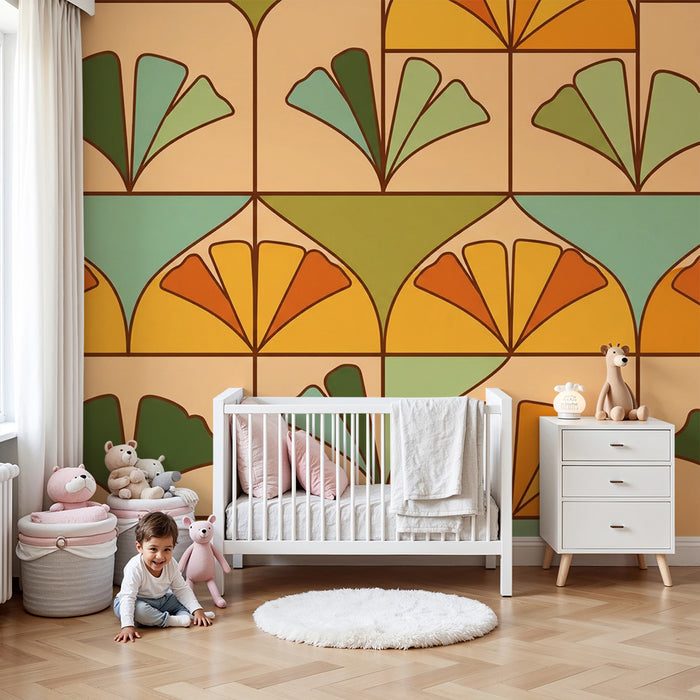 Kids' Room Wallpaper | Colorful Geometric Patterns Inspired by Nature