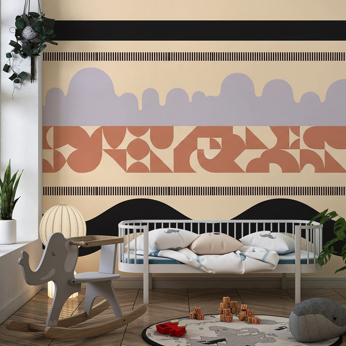 Kids' Room Wallpaper | Modern Geometric Patterns in Soft Tones