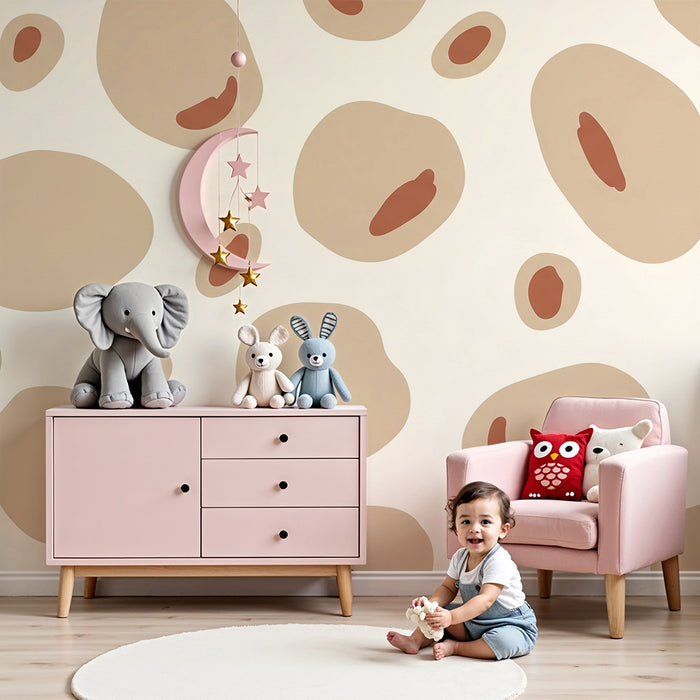 Kids bedroom wallpaper | Organic patterns in soft, natural tones
