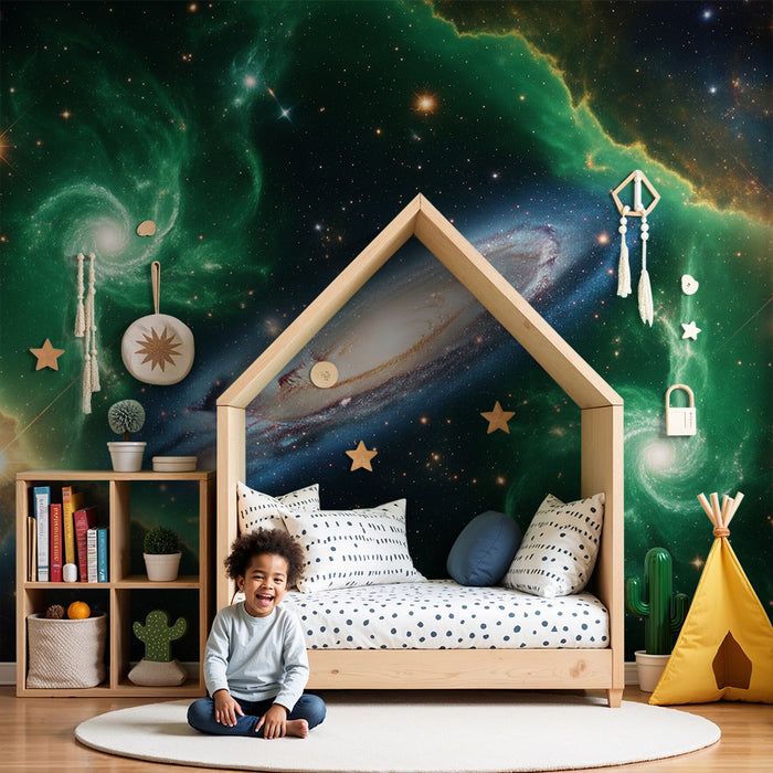 Papier de parede dječja soba | Višestruke obojene maglice