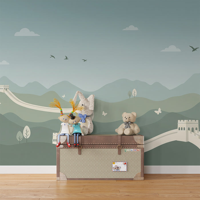 Papier peint chambre enfant | Muraille de Chine et paysages apaisants