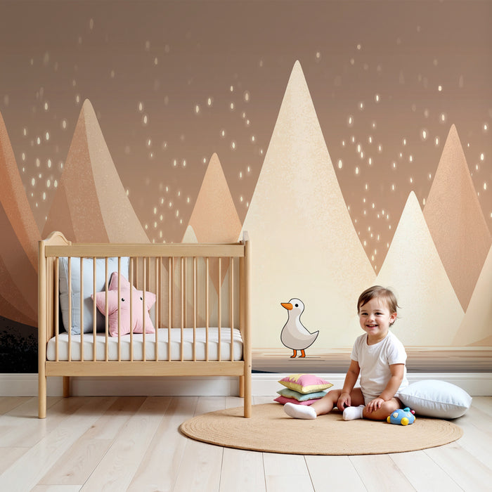 Tapet barnerom | Gås midt i fjellene