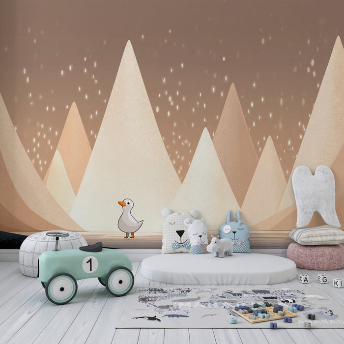 Tapet barnerom | Gås midt i fjellene