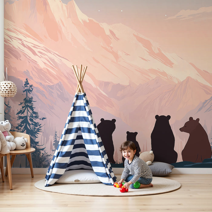 Papel pintado infantil | Nuestro majestuoso en las montañas