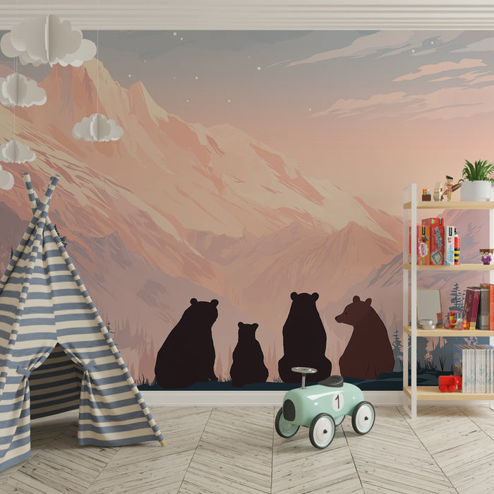 Papel pintado infantil | Nuestro majestuoso en las montañas