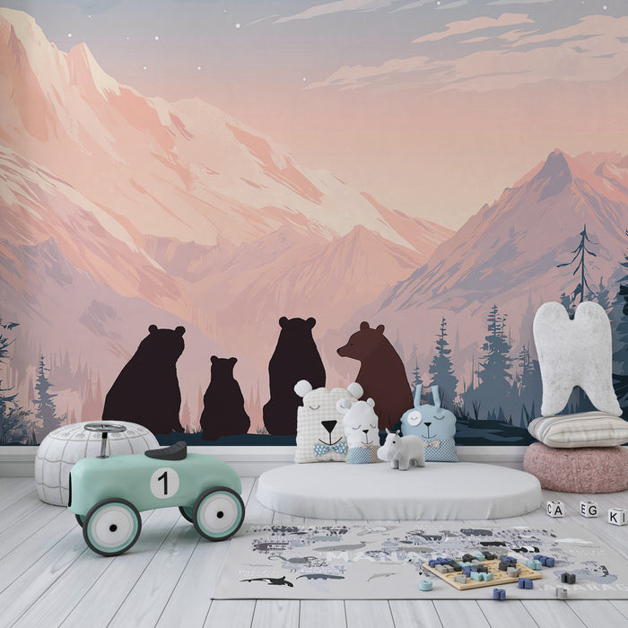 Papel pintado infantil | Nuestro majestuoso en las montañas