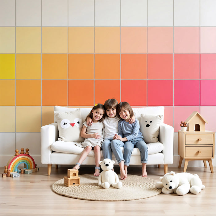 Papel de parede criança | Paleta de cores vivas e suaves para um ambiente alegre