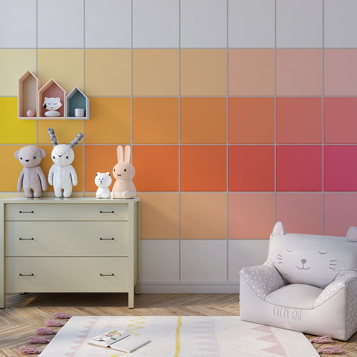 Papel de parede criança | Paleta de cores vivas e suaves para um ambiente alegre