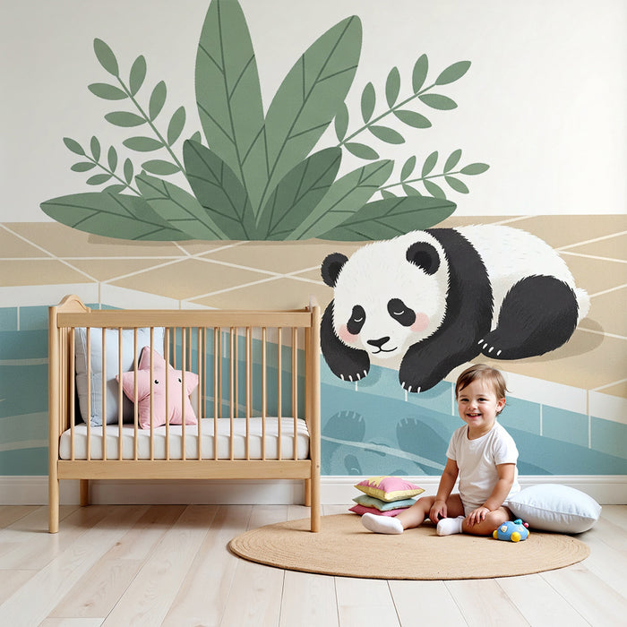Papier de parede criança | Radovedni panda ob bazenu